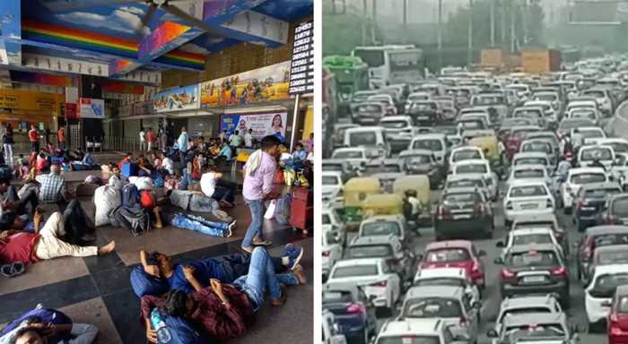 अग्निपथ योजना के खिलाफ भारत बंद के चलते, दिल्ली-गुरुग्राम की सड़कों पर जाम